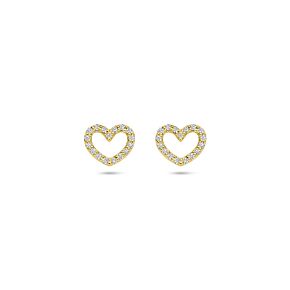 oorknoppen hartje lab grown diamant 0.19ct (2x 0.095ct) g vs 6,5 mm