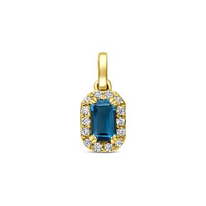hanger london blue topaas en lab grown diamant 0.08ct f vs 7,5 mm