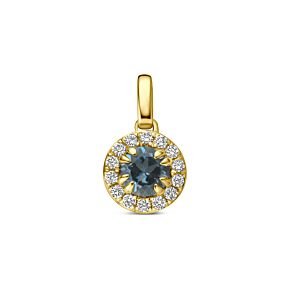 hanger london blue topaas en lab grown diamant 0.08ct f vs 7 mm