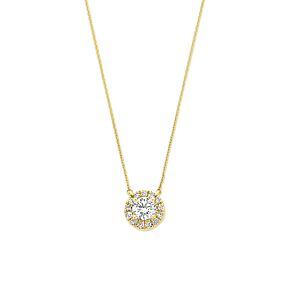 collier lab grown diamant 0.65ct g vs 41 - 43 - 45 cm