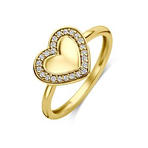 ring hart lab grown diamant 0.11ct f vs