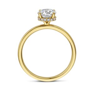 ring lab grown diamant rond 1.07ct f vs