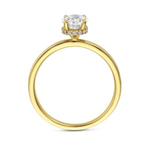 ring lab grown diamant ovaal 1.07ct f vs