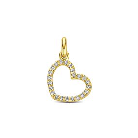 hanger hartje lab grown diamant 0.18ct f vs 11 mm