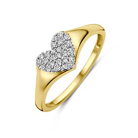 ring hartje lab grown diamant 0.12ct f vs