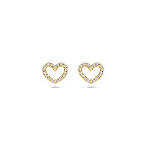 oorknoppen hartje lab grown diamant 0.19ct (2x 0.095ct) g vs 6,5 mm