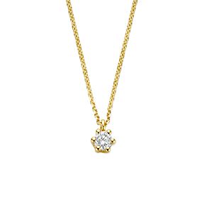 collier lab grown diamant 0.10ct g vs 40 - 42 - 44 cm