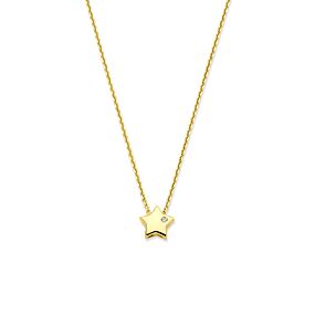 collier ster lab grown diamant 0.01ct f vs 40 - 42 - 44 cm