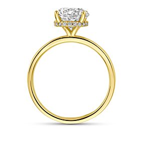ring lab grown diamant rond 2.09ct f vs