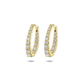 klapoorringen lab grown diamant 0.95ct (2x 0.475ct) f vs 17 mm