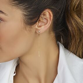 doortrekoorbel lab grown diamant 0.10ct h si per stuk 7 cm