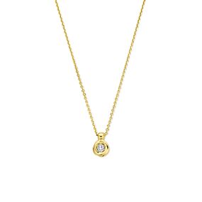 collier lab grown diamant 0.05ct g vs 40 - 42 - 44 cm