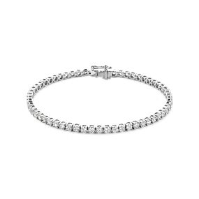 tennisarmband lab grown diamant 4.00ct f vs 2,8 mm 17,5 cm