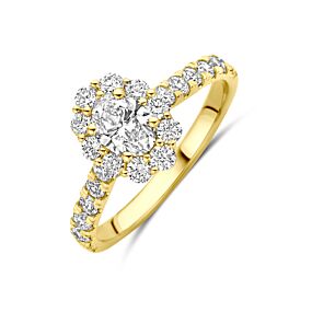 ring lab grown diamant 1.29ct h si