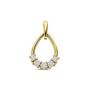 hanger lab grown diamant 0.32ct f vs 21 mm