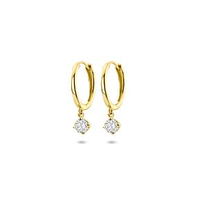klapoorringen lab grown diamant 0.25ct (2x 0.125ct) h si 18 mm