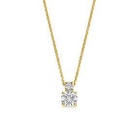 collier lab grown diamant 0.45ct g vs 40 - 42 - 44 cm