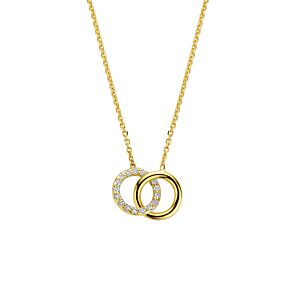 collier rondjes lab grown diamant 0.09ct g vs 40 - 42 - 44 cm