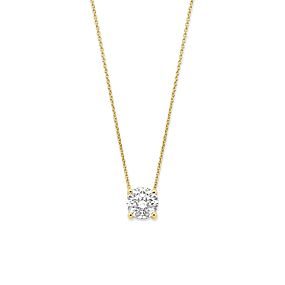 collier lab grown diamant 1.00ct g vs 41 - 43 - 45 cm