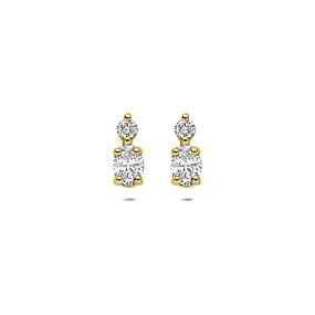 oorknoppen lab grown diamant 0.12ct (2x 0.1225ct) f vs 6,5 mm
