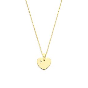 collier hartje lab grown diamant 0.01ct f vs 40 - 42 - 44 cm