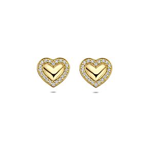 oorknoppen hart lab grown diamant 0.20ct (2x 0.10ct) f vs 9 mm