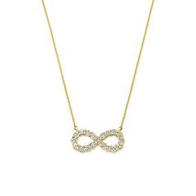 collier infinity lab grown diamant 0.50ct g vs 41 - 43 - 45 cm