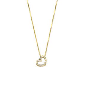 collier hartje lab grown diamant 0.08ct g vs 40 - 42 - 44 cm
