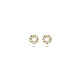 oorknoppen rond lab grown diamant 0.092ct (2x 0.046ct) f vs 4,5 mm