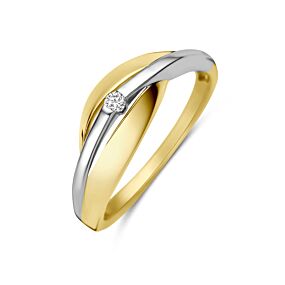ring lab grown diamant 0.03ct f vs