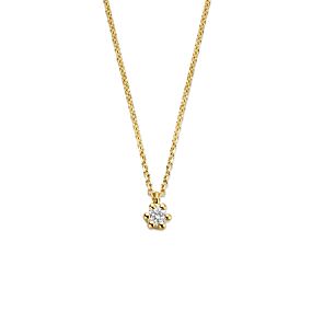 collier lab grown diamant 0.05ct g vs 40 - 42 - 44 cm