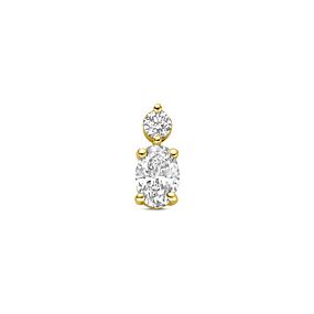 hanger lab grown diamant 0.29ct f vs 8,5 mm