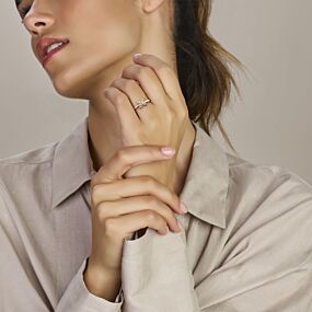 ring bloem lab grown diamant 0.40ct f vs
